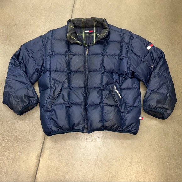 Tommy Hilfiger Dark Blue Quilted Jacket Unisex - Picture 1 of 3